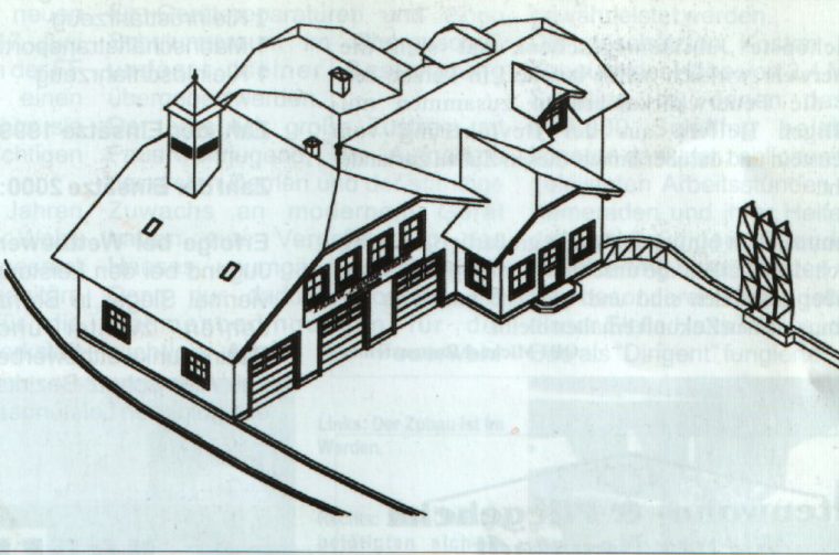 Plan-Ansicht für den Zubau am FF-Haus